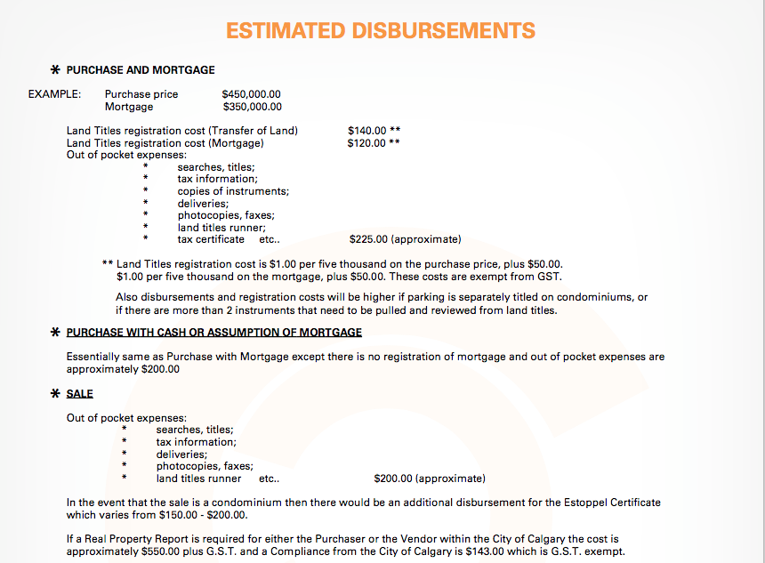 Estimated Disbursements