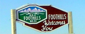 Foothills County Welcome sign
